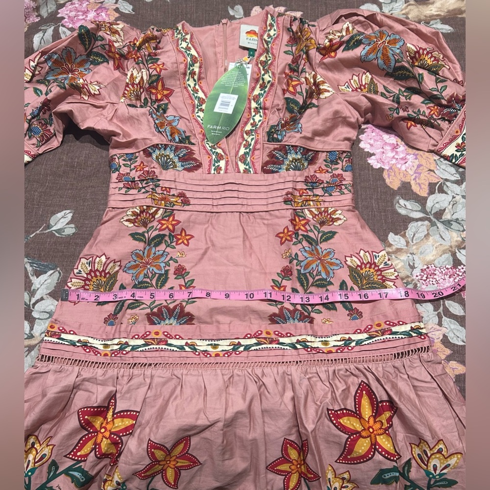FARM Rio Pink Garden Delight Short Sleeve Maxi Dress - Picture 14 of 14